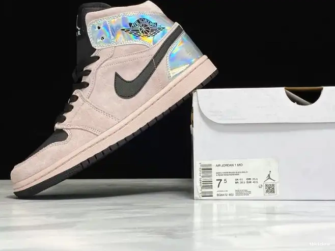 Rep TBkick BQ6472-602 Air Powder 1 (W) Dirty Mid Jordan Iridescent 0601